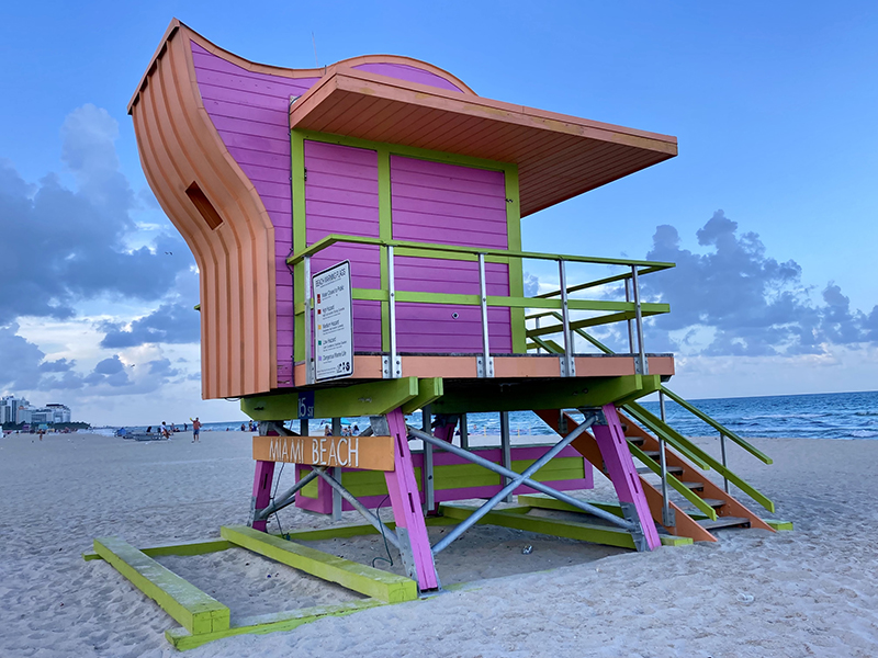 Usa - Miami - Miami beach ocean rescue lifeguard tower