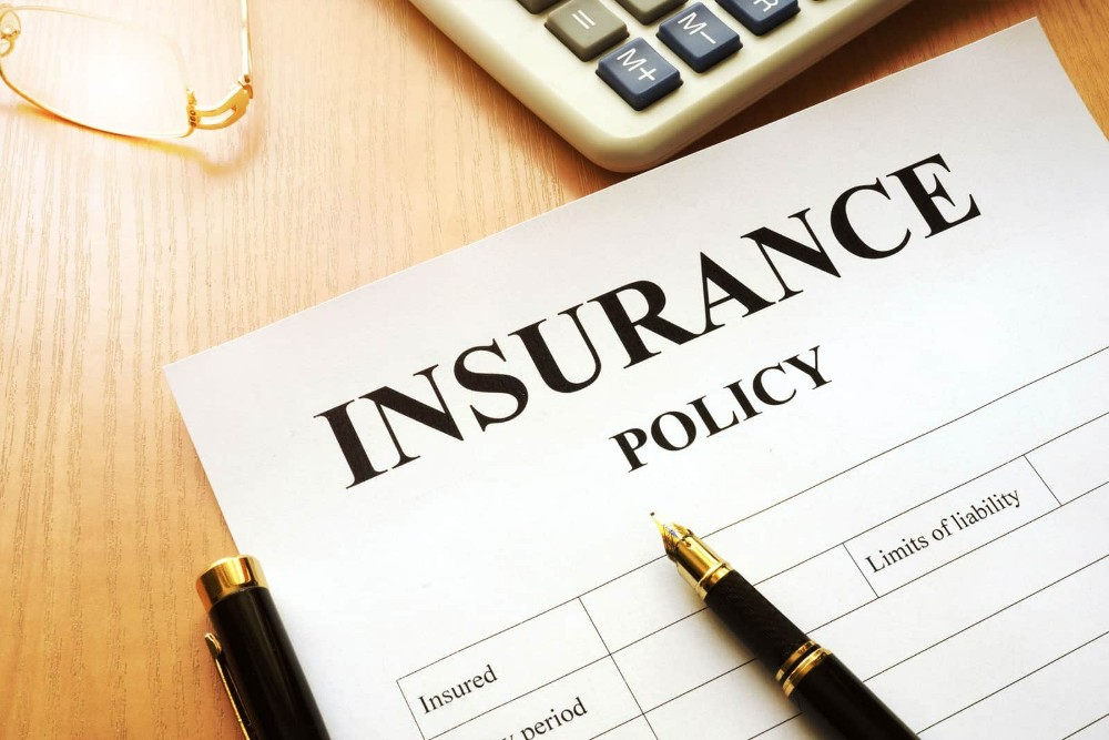 Insurance policy on a desk